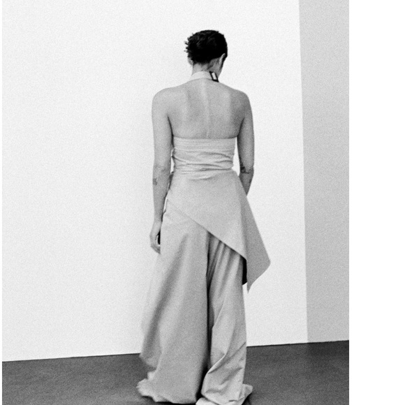 ZARA NWT  Woman Asymmetric Gabardine Top Bloggers Fav Size S - Picture 4 of 16